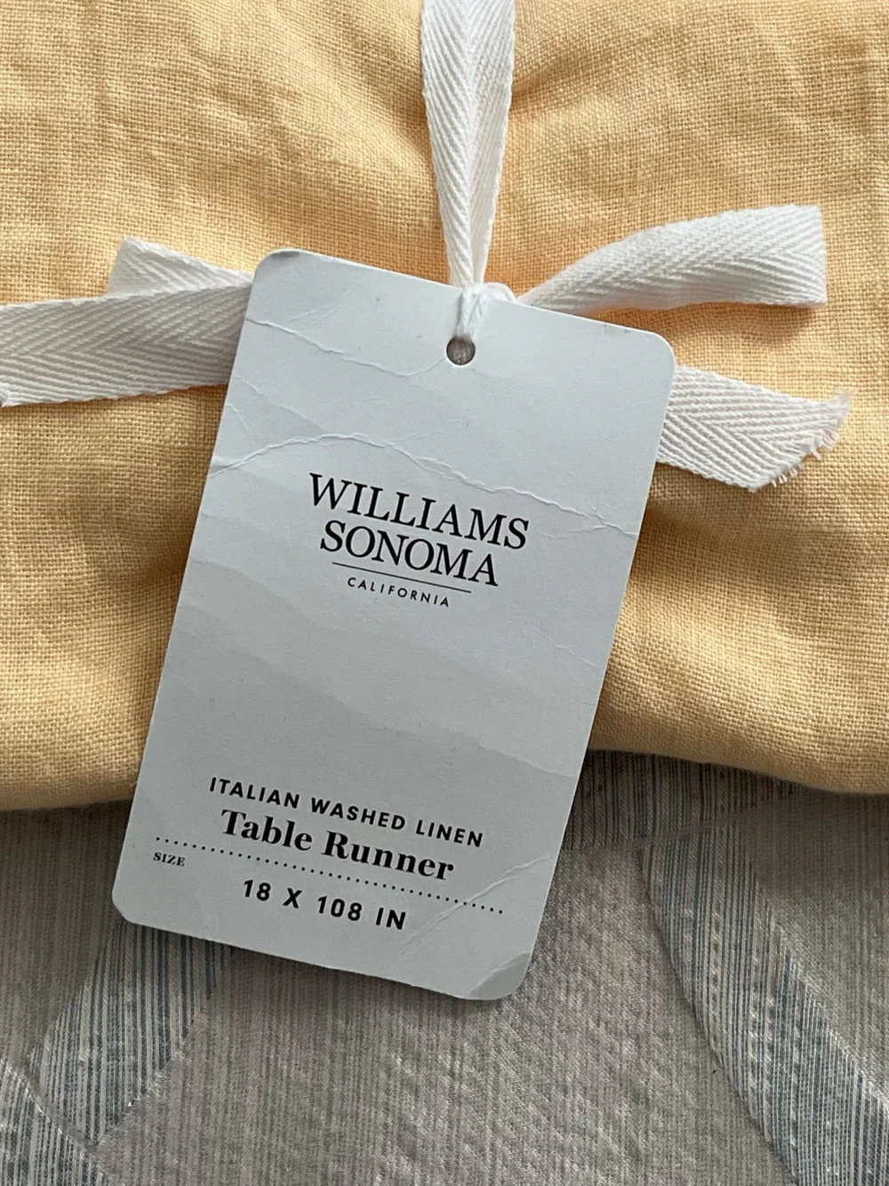 William Sonoma Italian Linen Table Runner